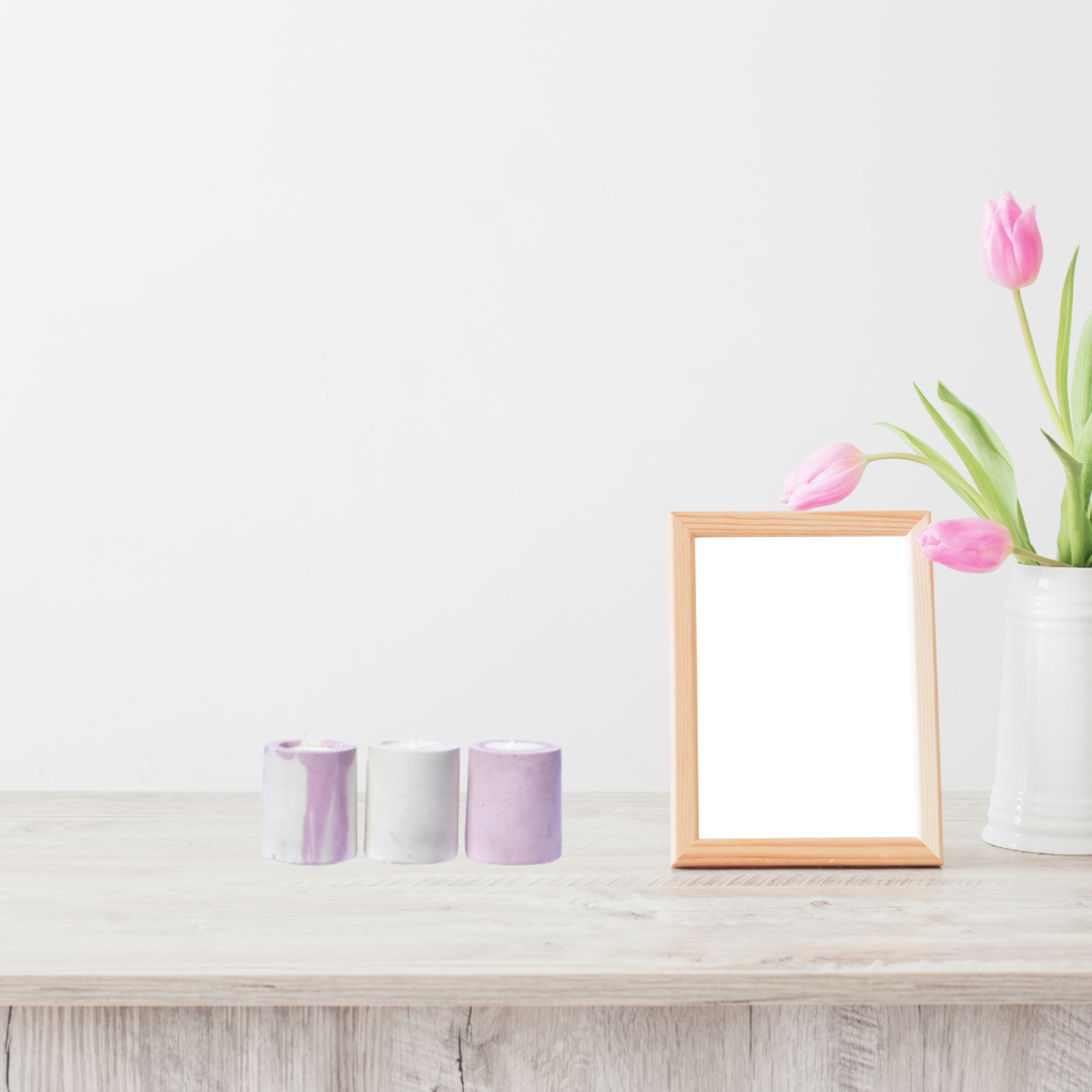Baby Bougie - Béton Rose Pastel
