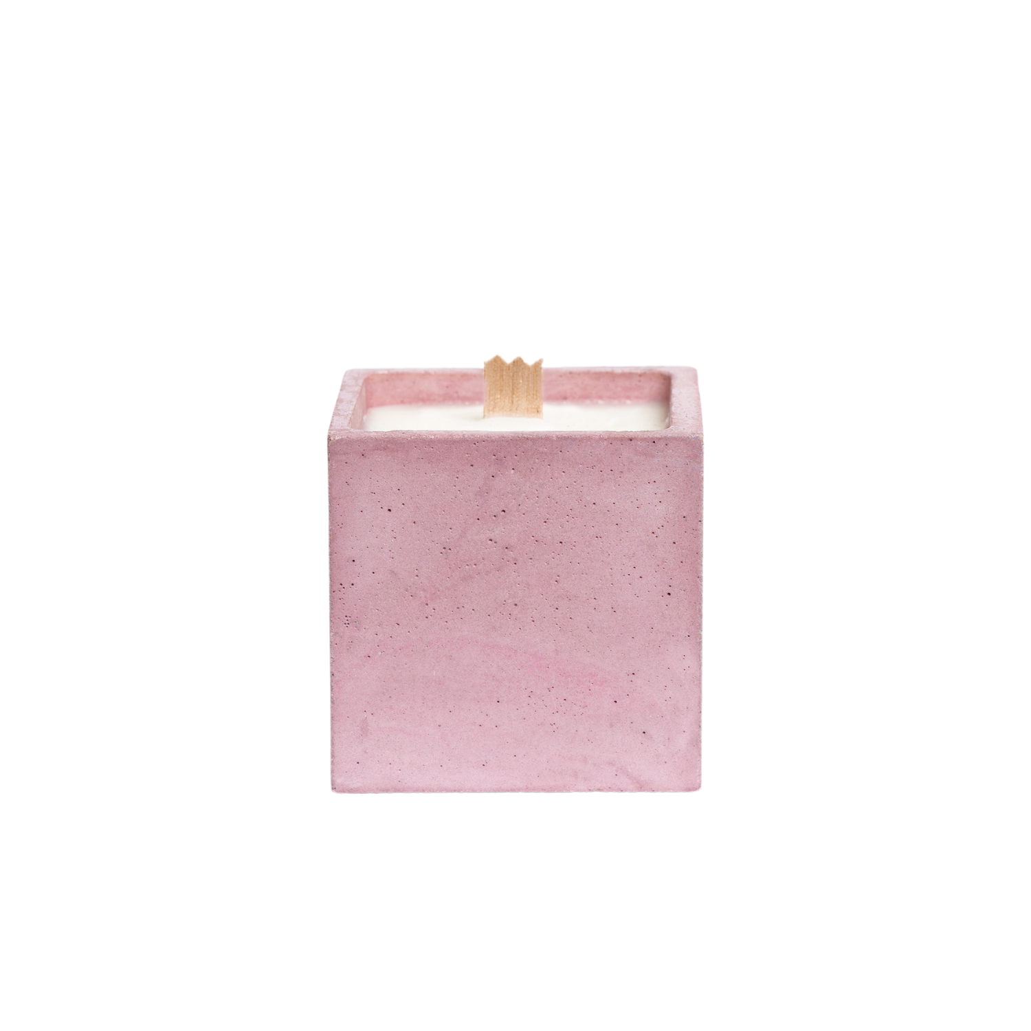 Bougie Cube - Béton Rose