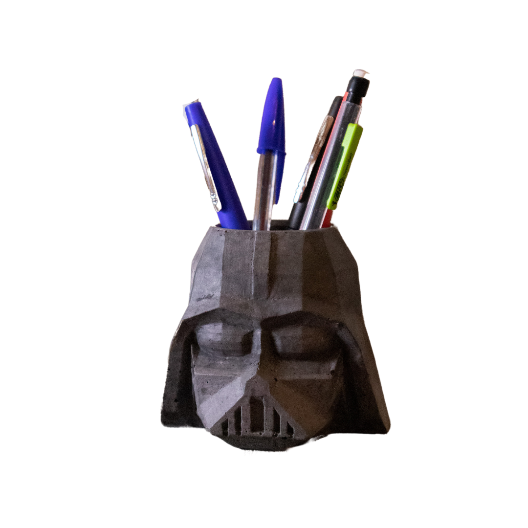 Pot Dark Vador - Béton Anthracite