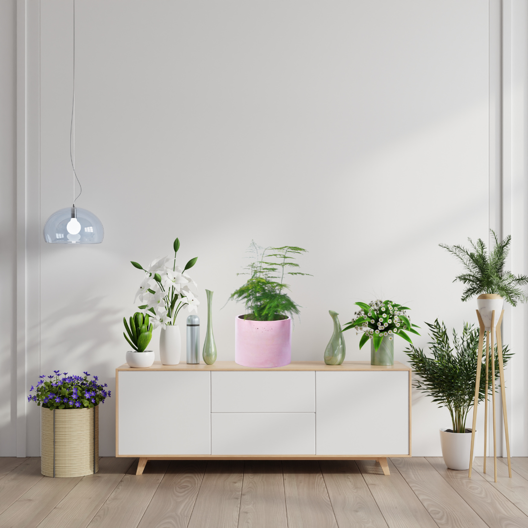 Cache-pot XXL - Béton Rose Pastel