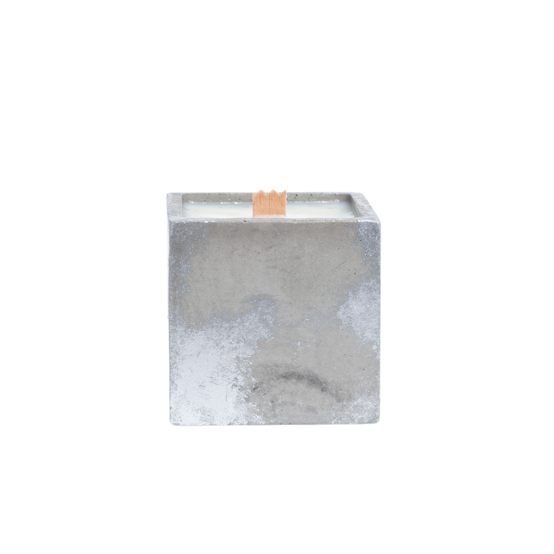 Bougie Végétale - Béton Gris Patine Argentée