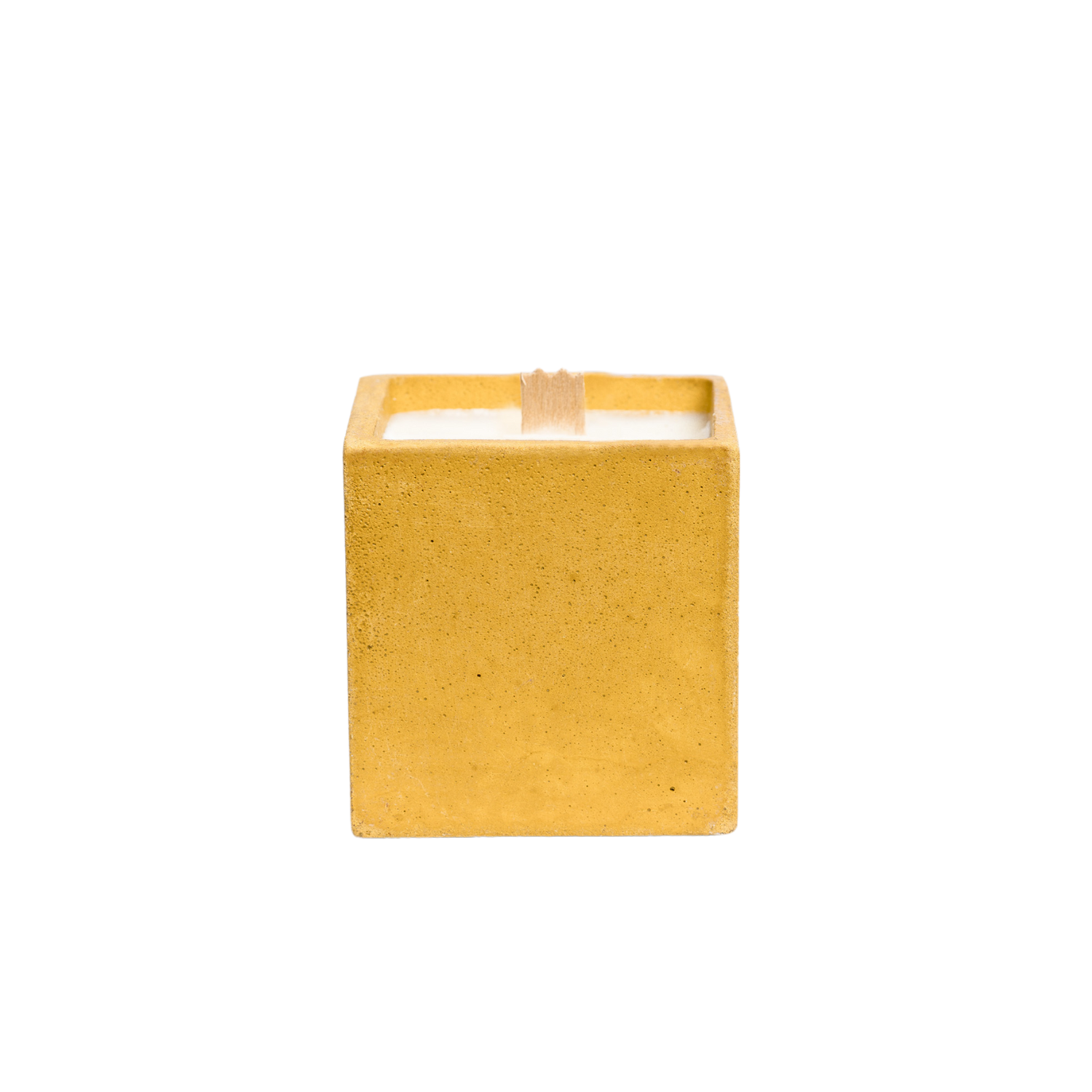 Bougie Cube - Béton Jaune