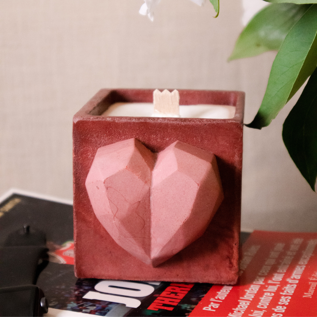 Bougie Love - Béton Brique