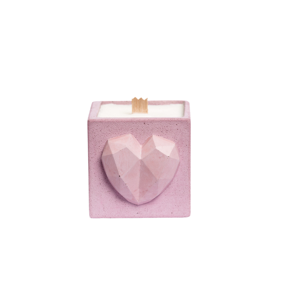 Bougie Love - Béton Rose Pastel