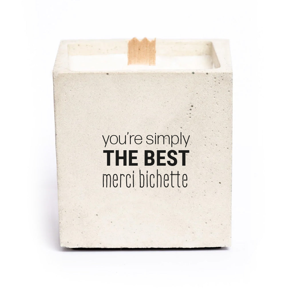 Bougie à message - You're simply the Best Merci Bichette
