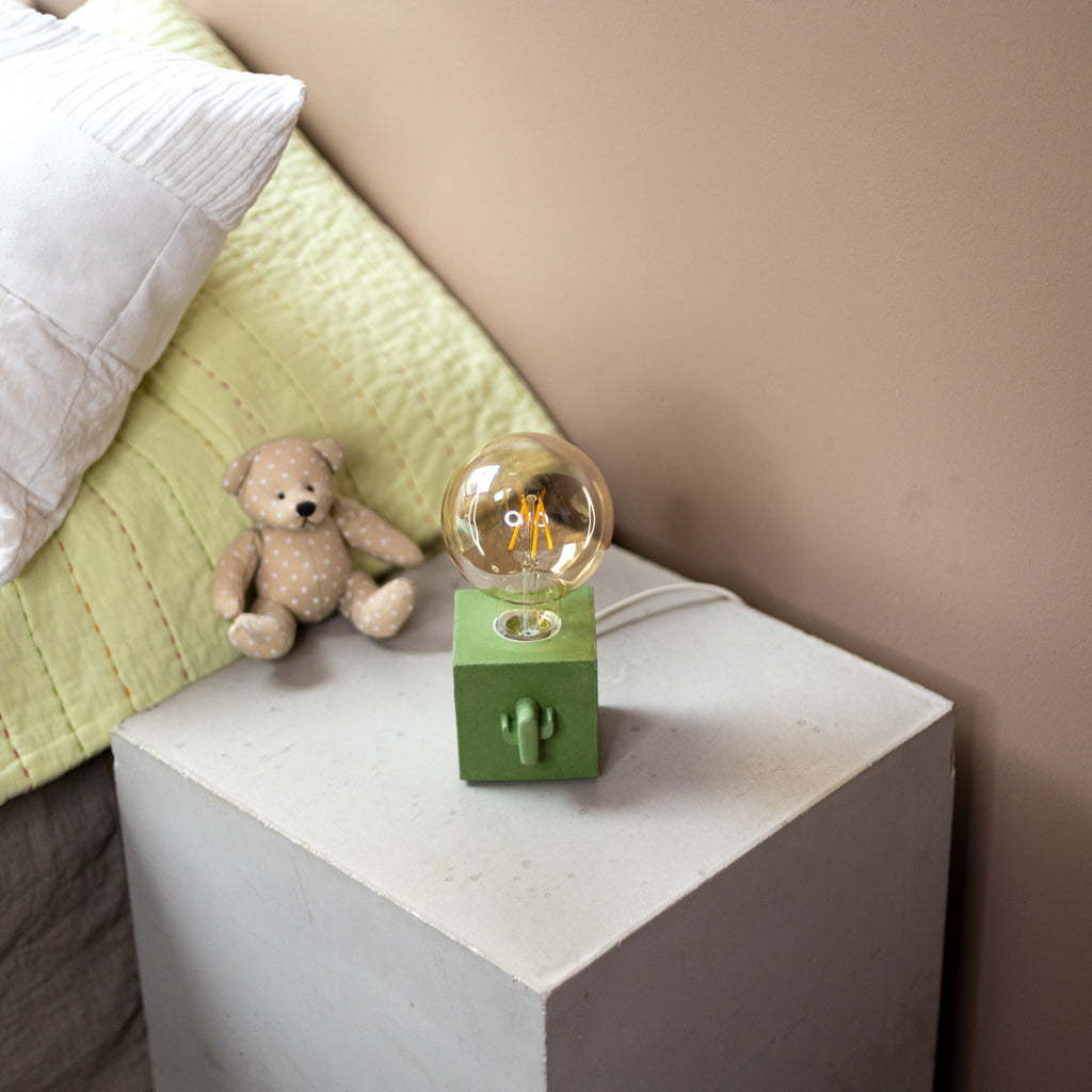 Lampe Kid - Béton vert cactus