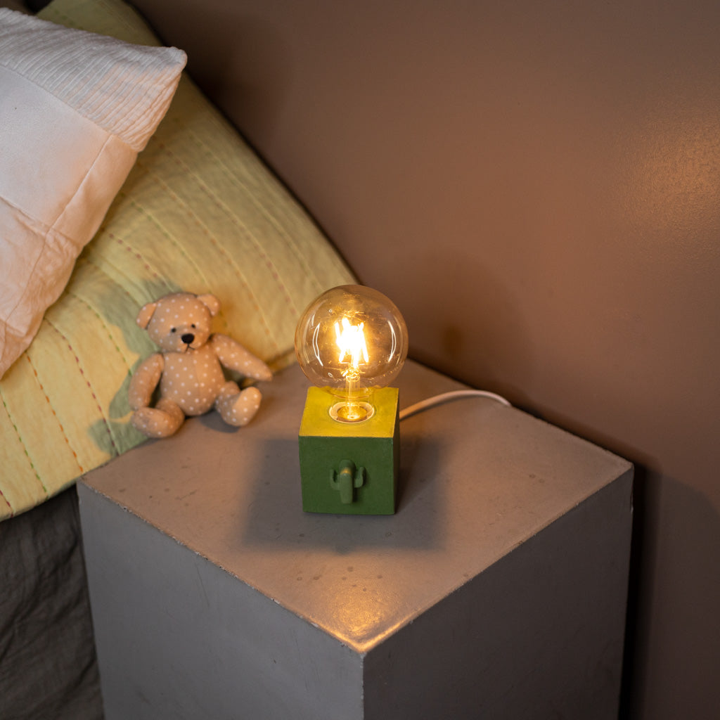 Lampe Kid - Béton vert cactus
