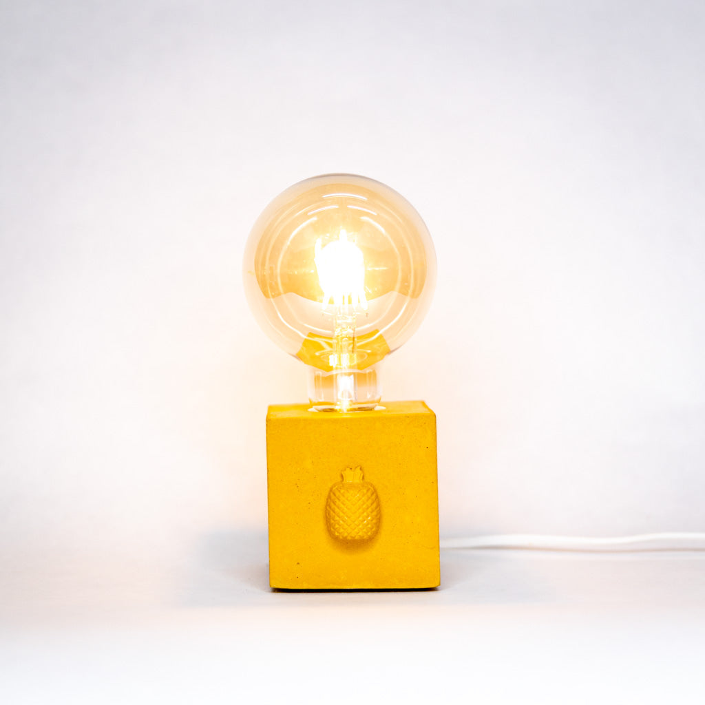 Lampe Kid - Béton jaune ananas