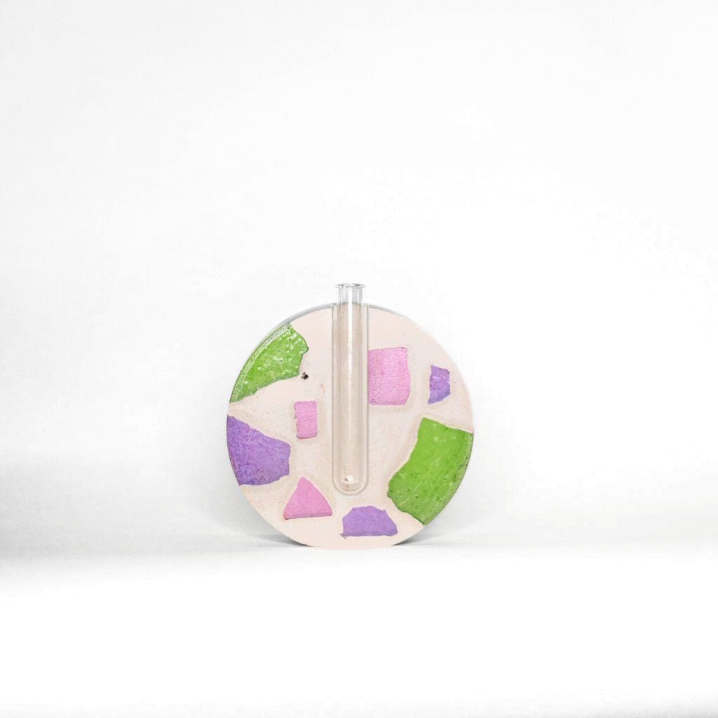 Soliflore - Béton Fragmenté lilas, rose et vert