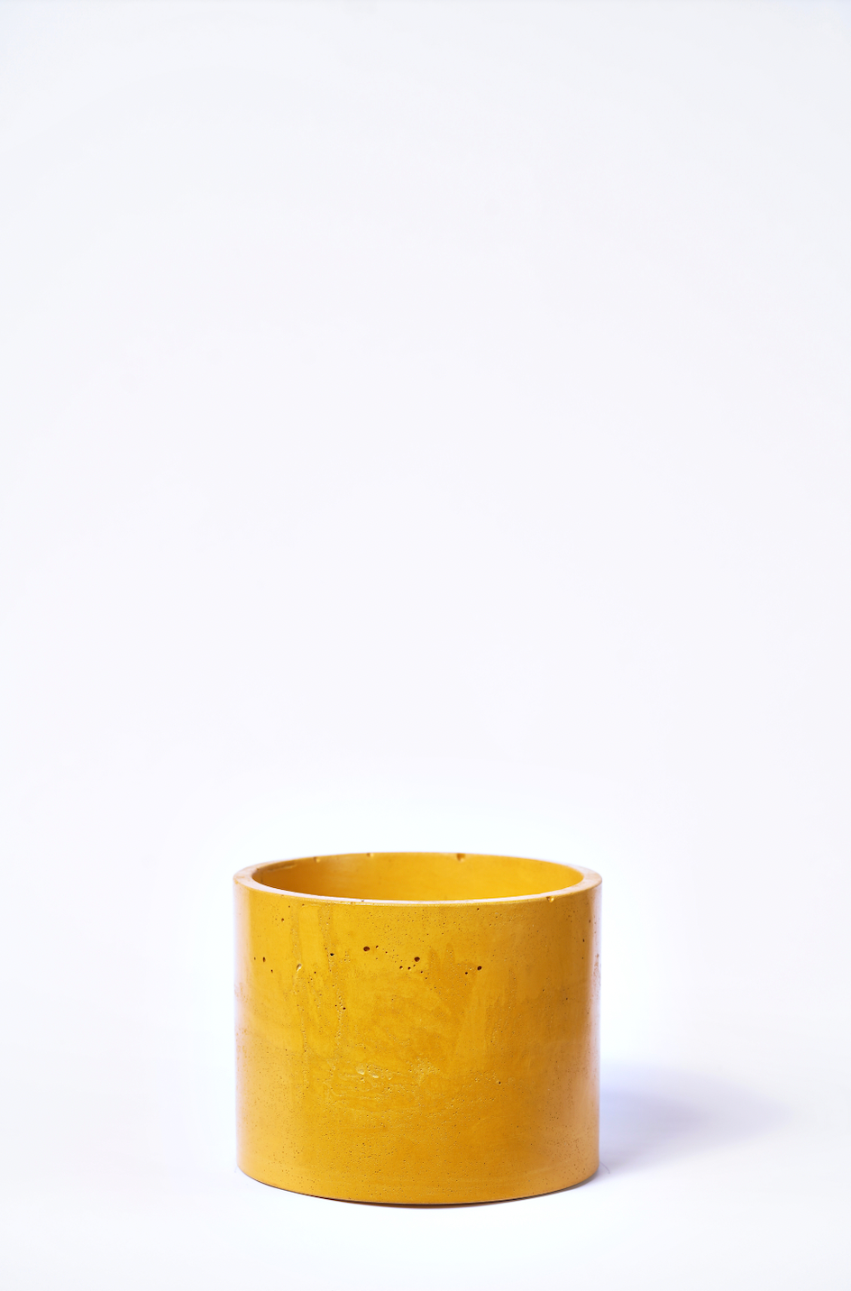 Cache pot XXL - Béton Jaune