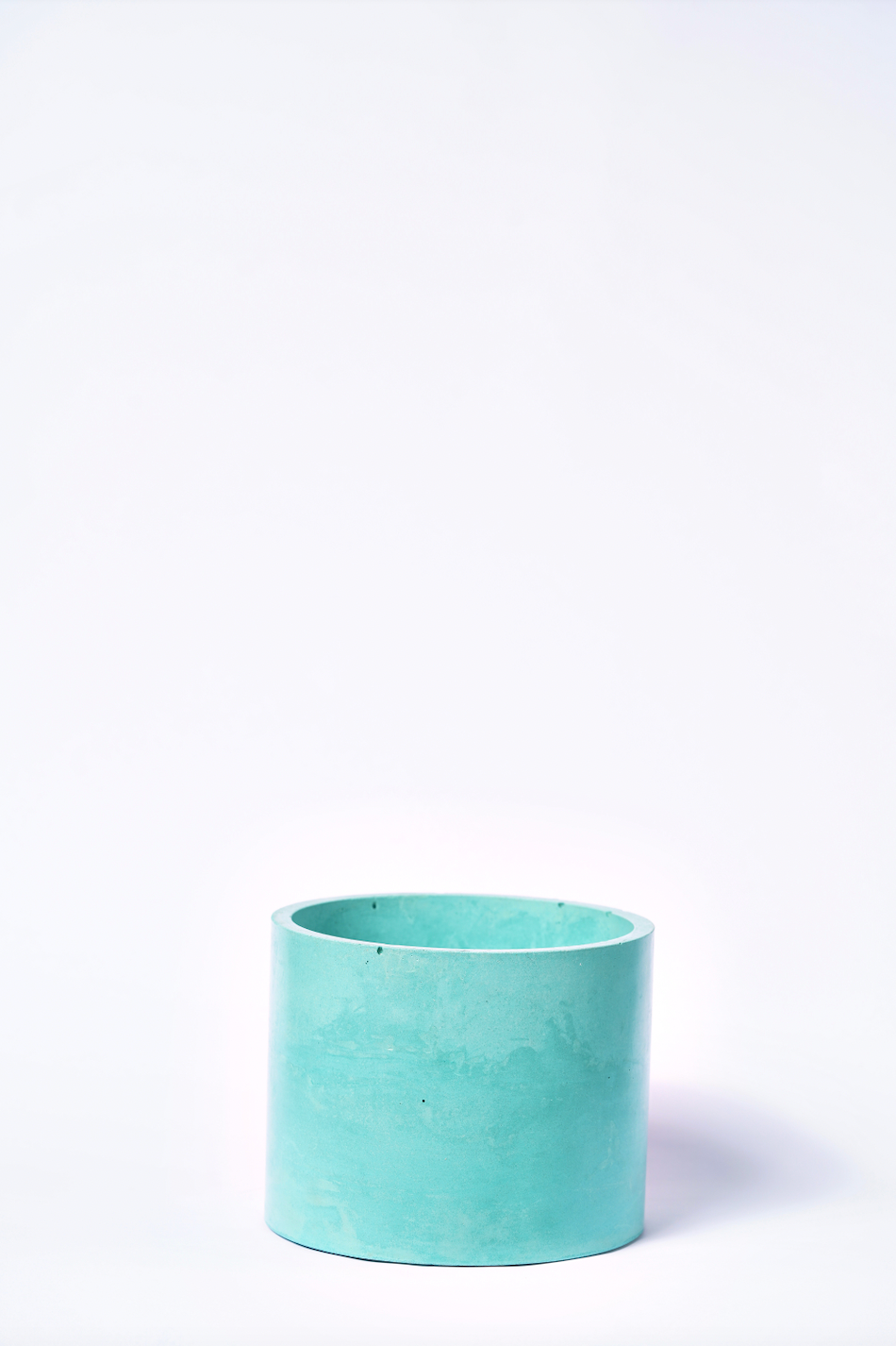 Cache pot XXL - Béton Turquoise