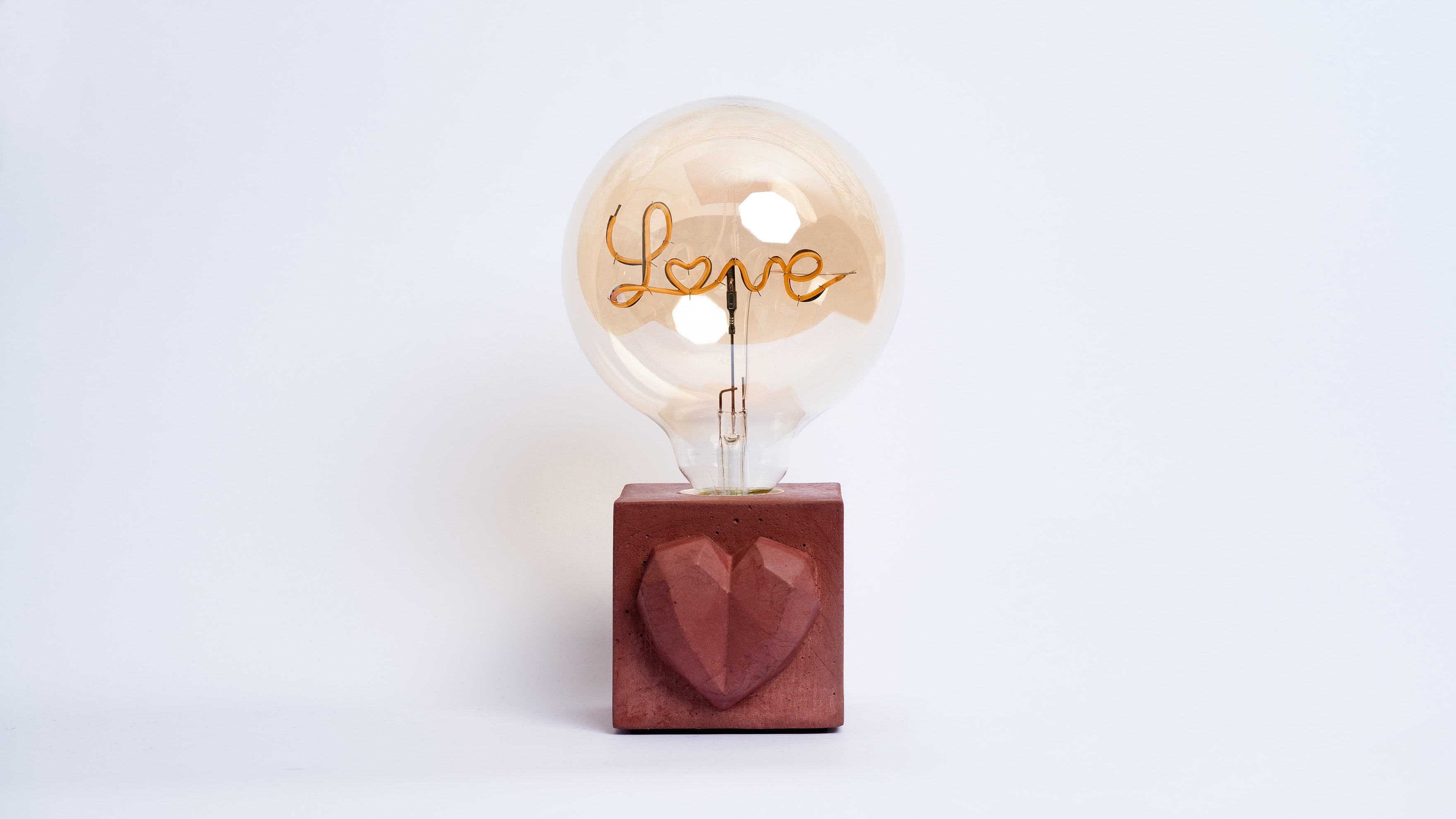 Lampe Love - Béton Brique