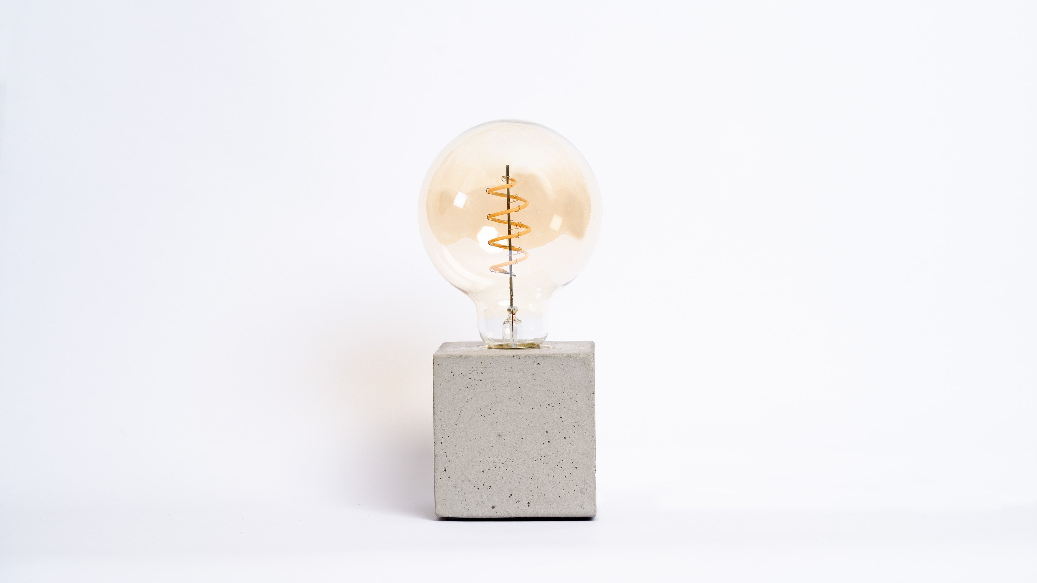 Lampe Cube - Béton Gris