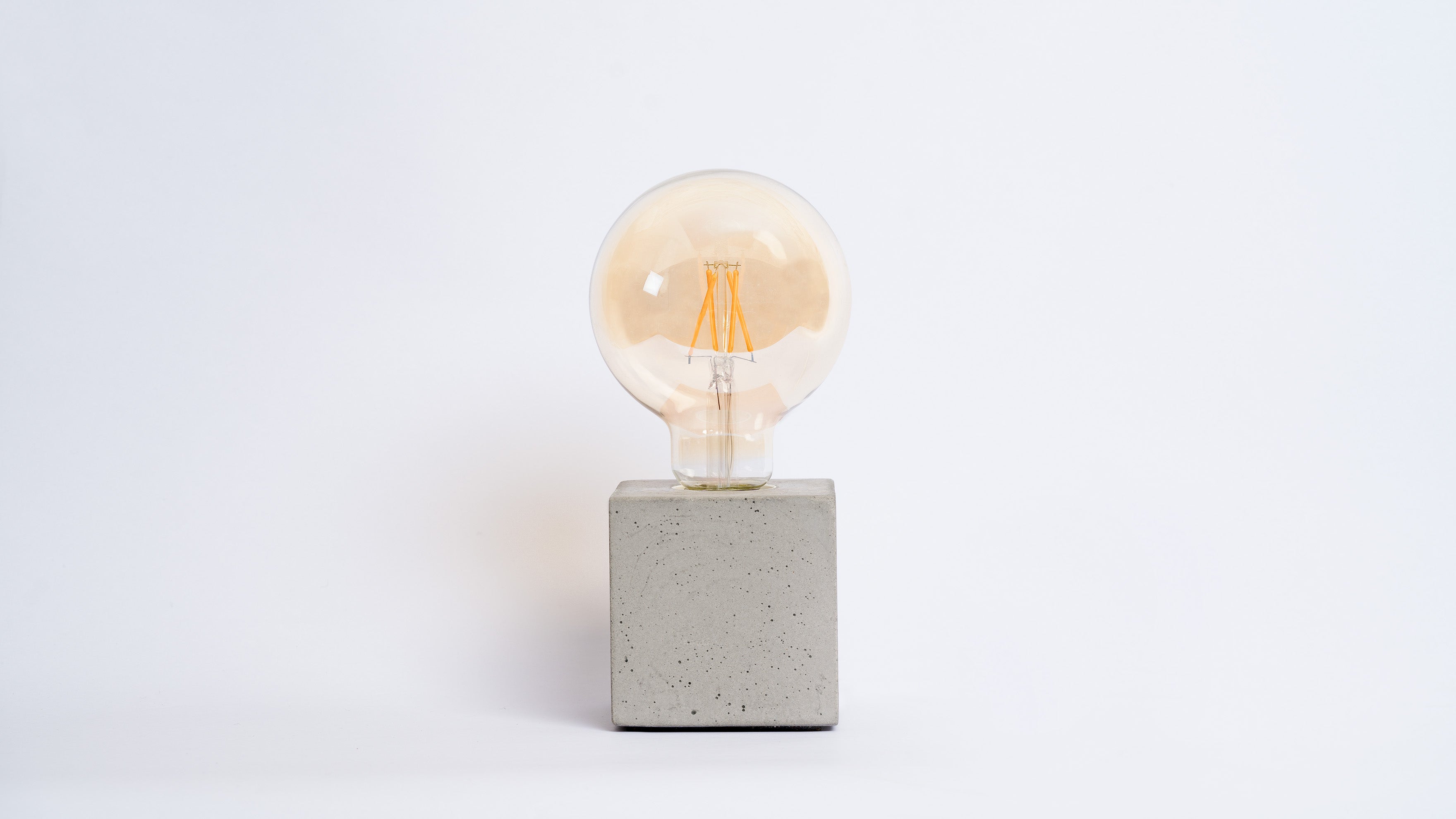 Lampe Cube - Béton Gris