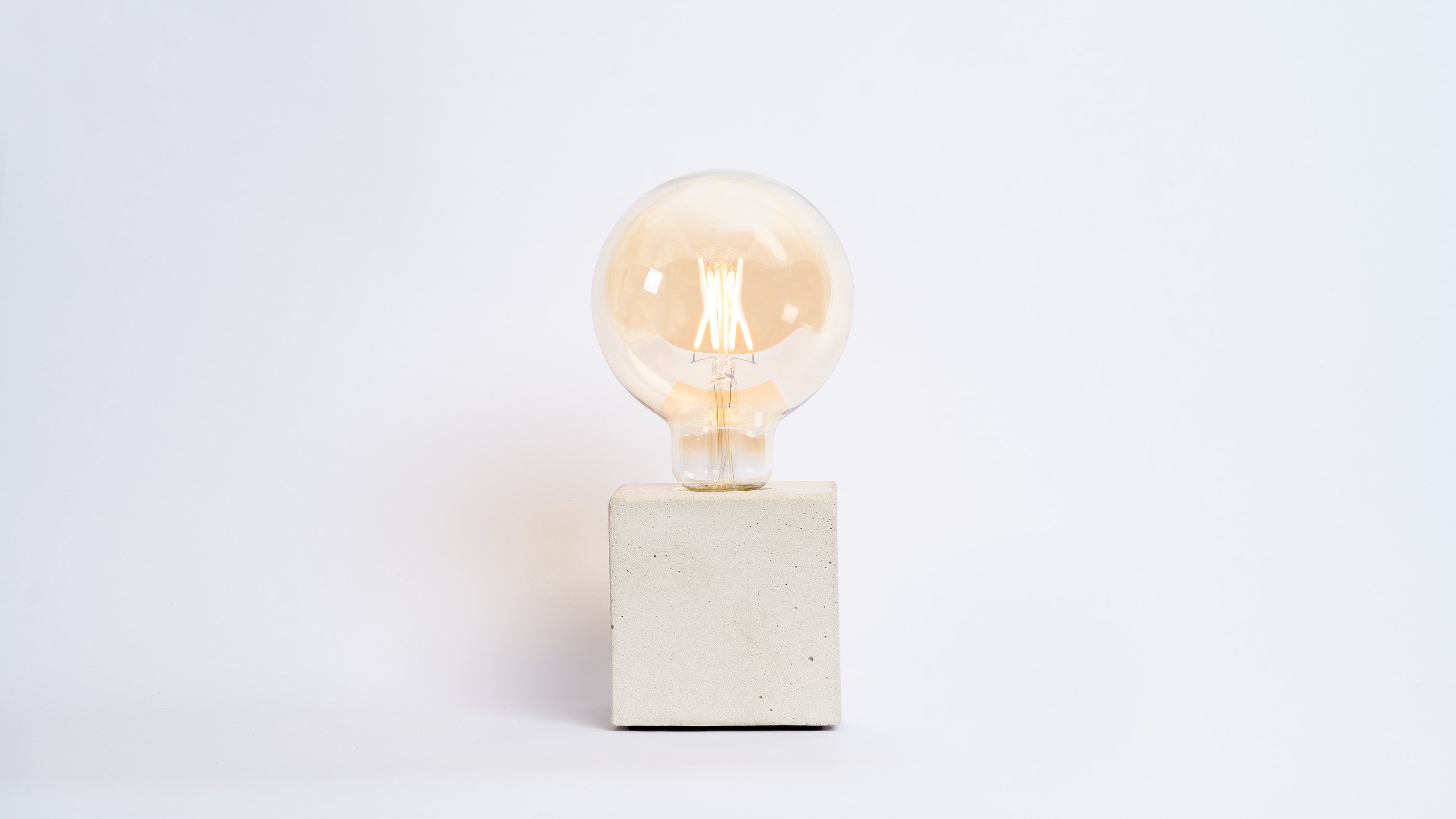 Lampe Cube - Béton Beige
