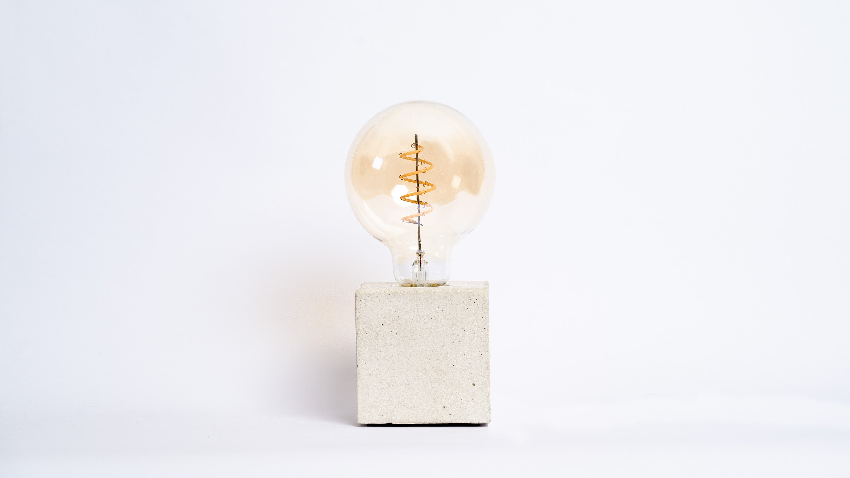 Lampe Cube - Béton Beige