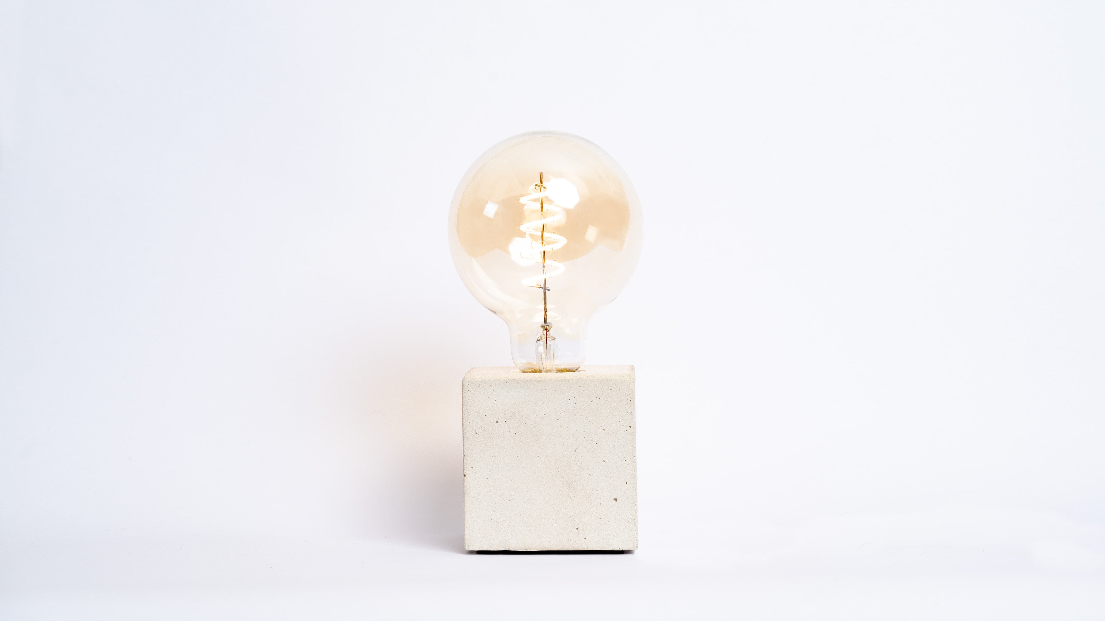 Lampe Cube - Béton Beige