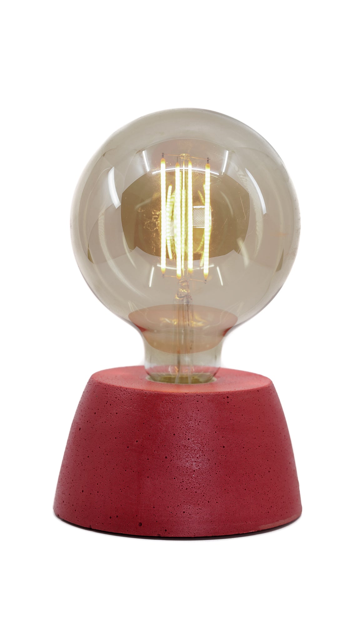 Lampe Dôme - Béton Rouge