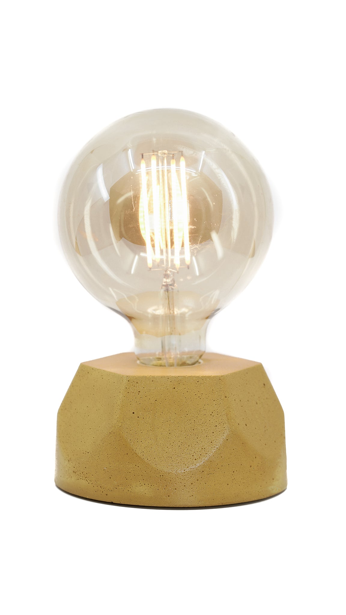Lampe Hexagone - Béton Jaune