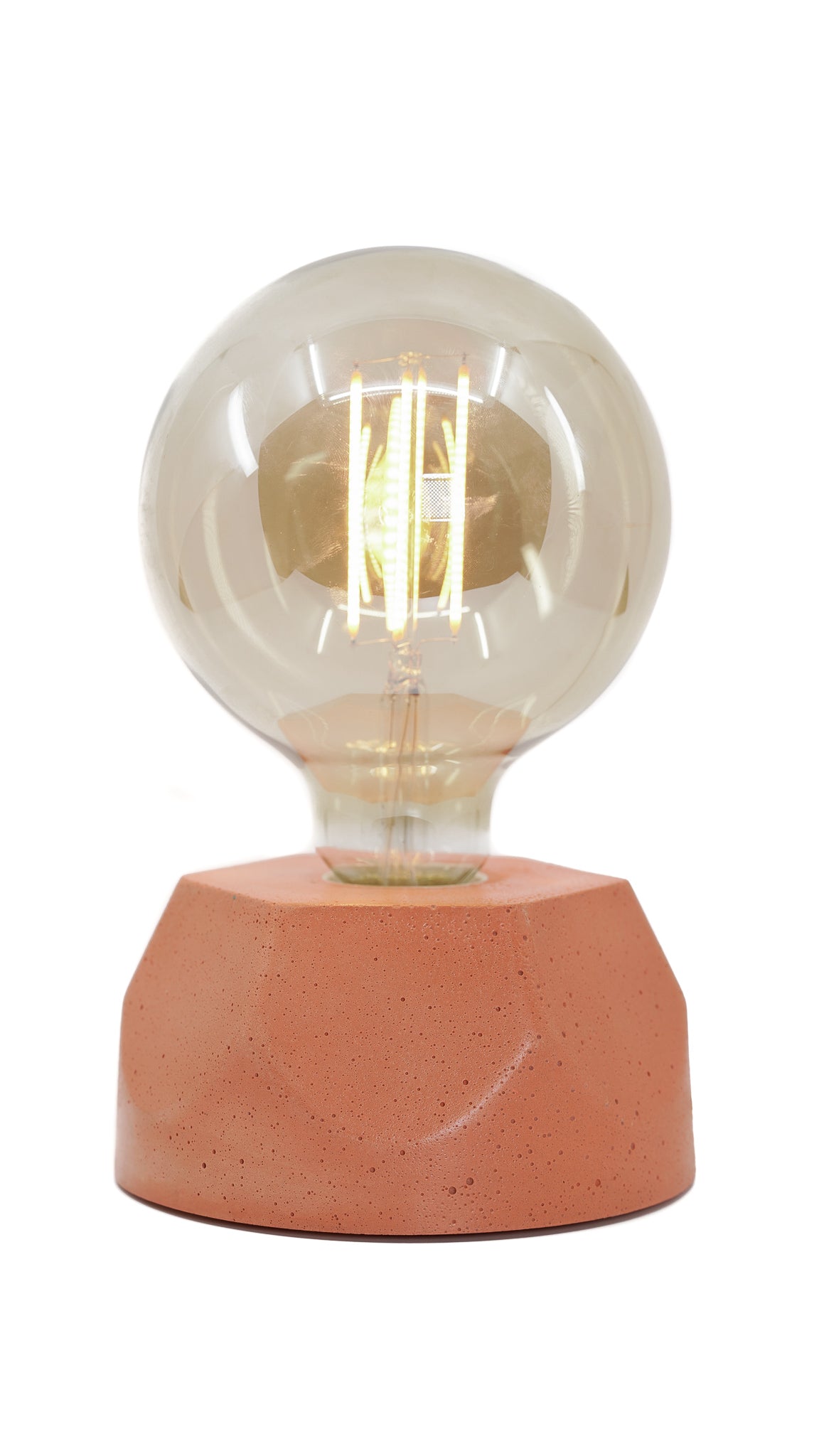Lampe Hexagone - Béton Orange