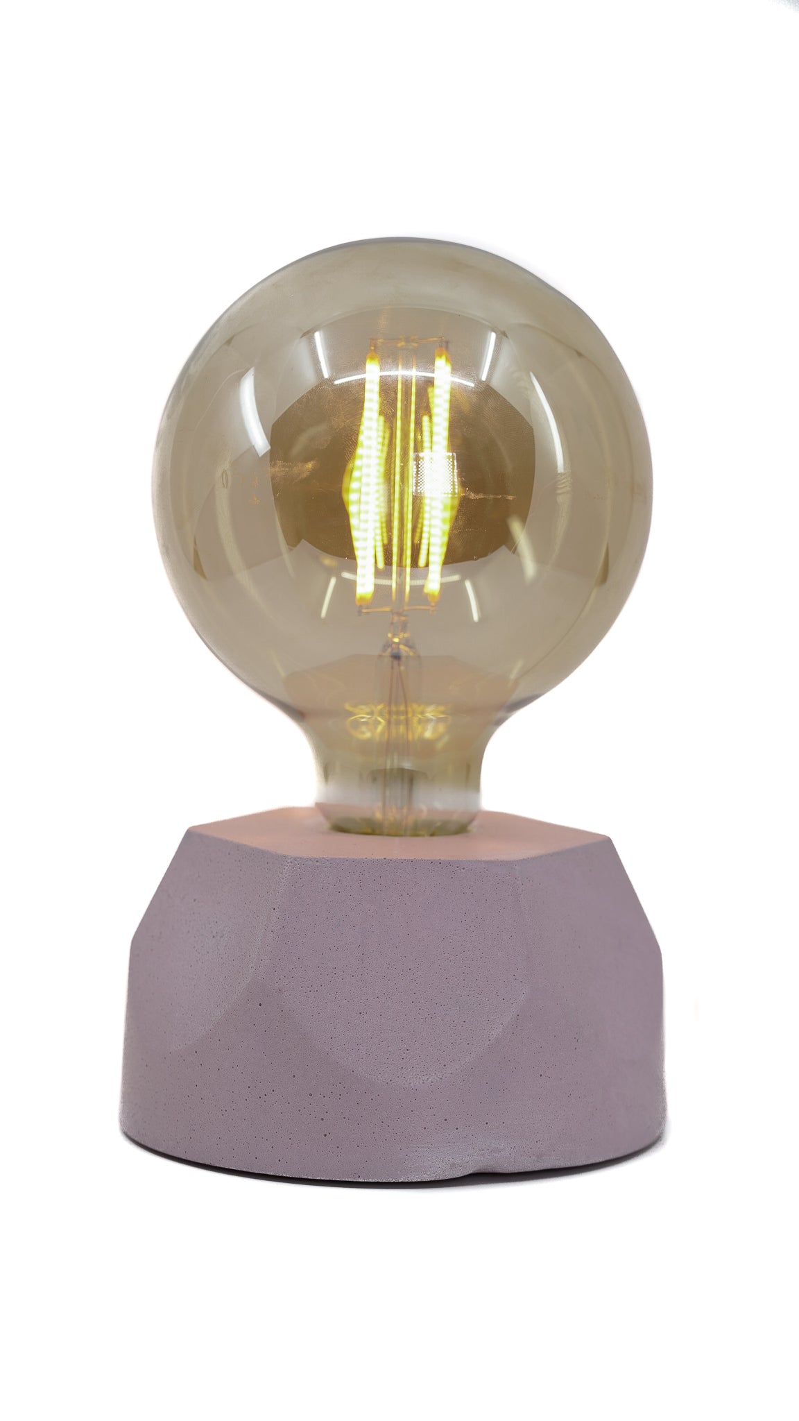 Lampe Hexagone - Béton Rose