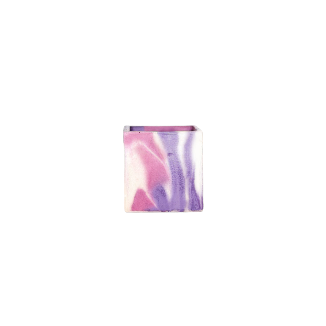 Mini pot de plante Tie&Dye - Béton Lilas et Rose