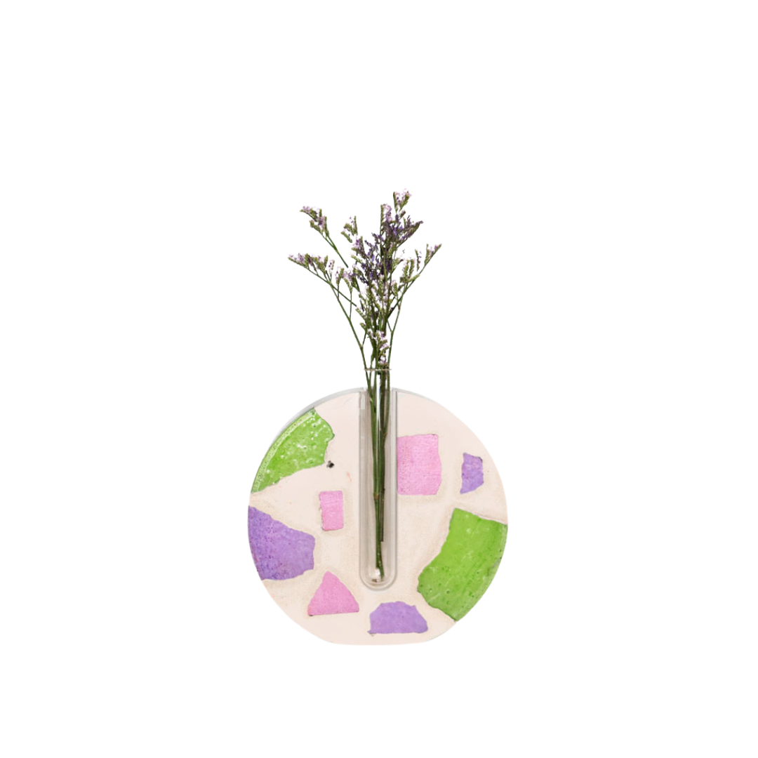 Soliflore - Béton Fragmenté lilas, rose et vert