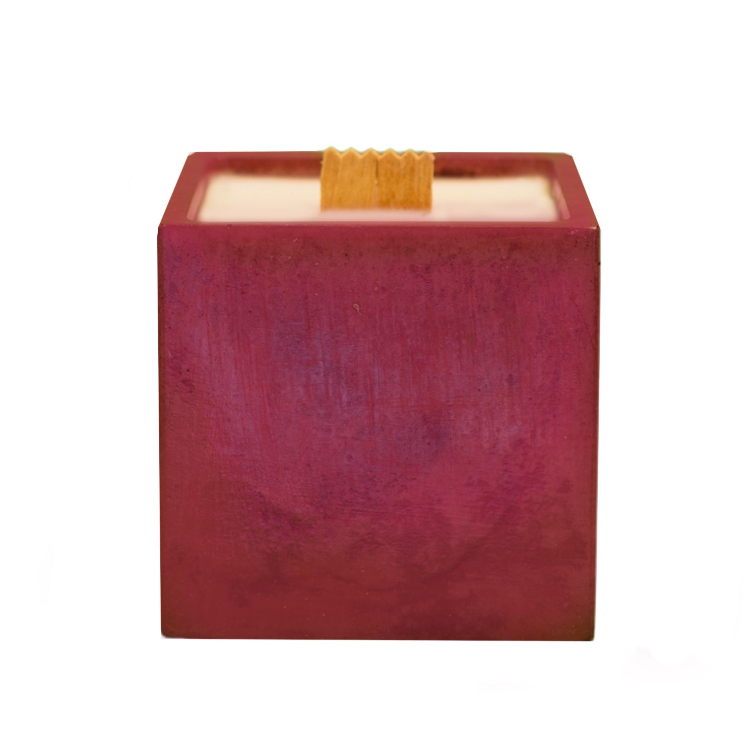 Bougie cube xxl - Béton Terracotta