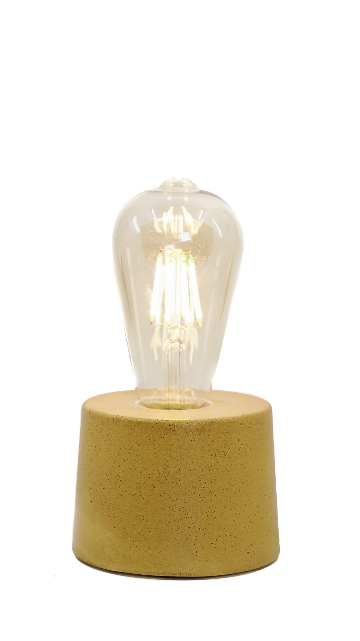 Lampe Cylindre - Béton Jaune