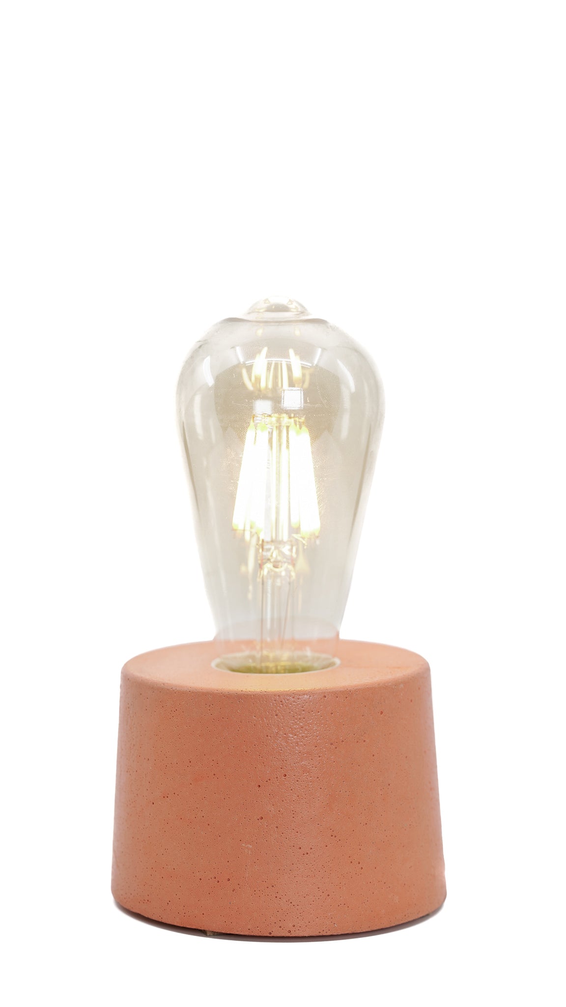 Lampe Cylindre - Béton Orange
