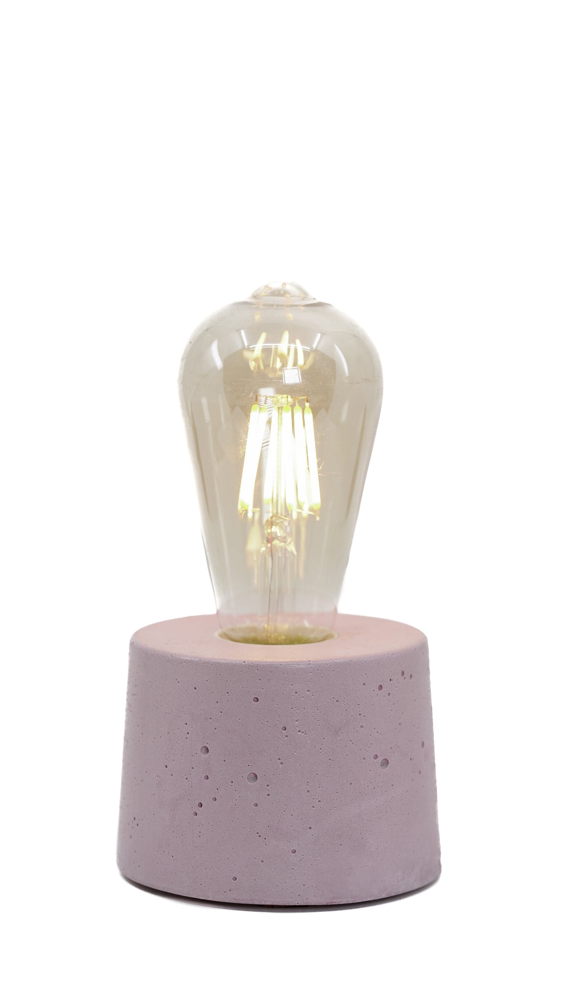 Lampe Cylindre - Béton Rose