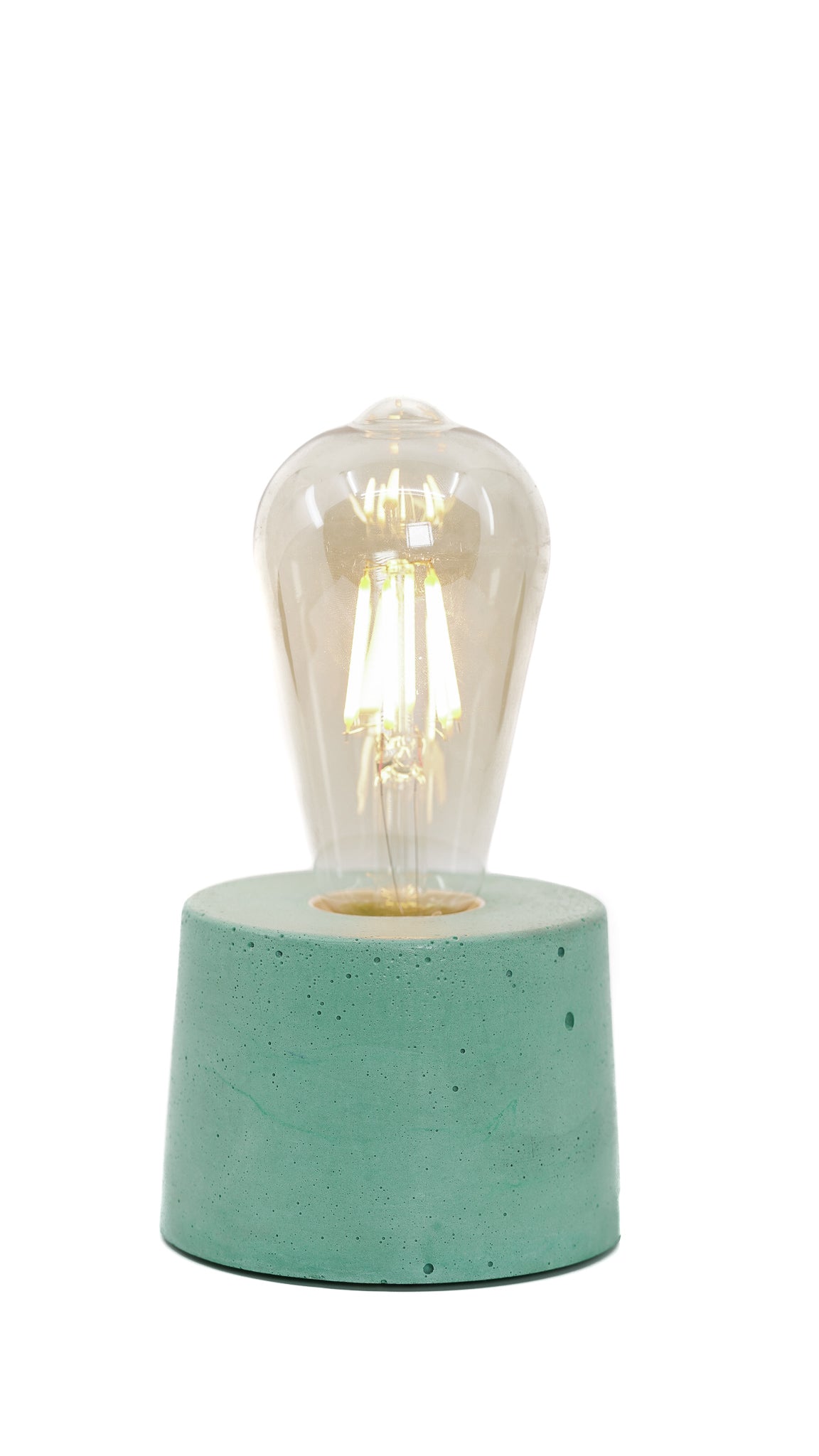 Lampe Cylindre - Béton Turquoise