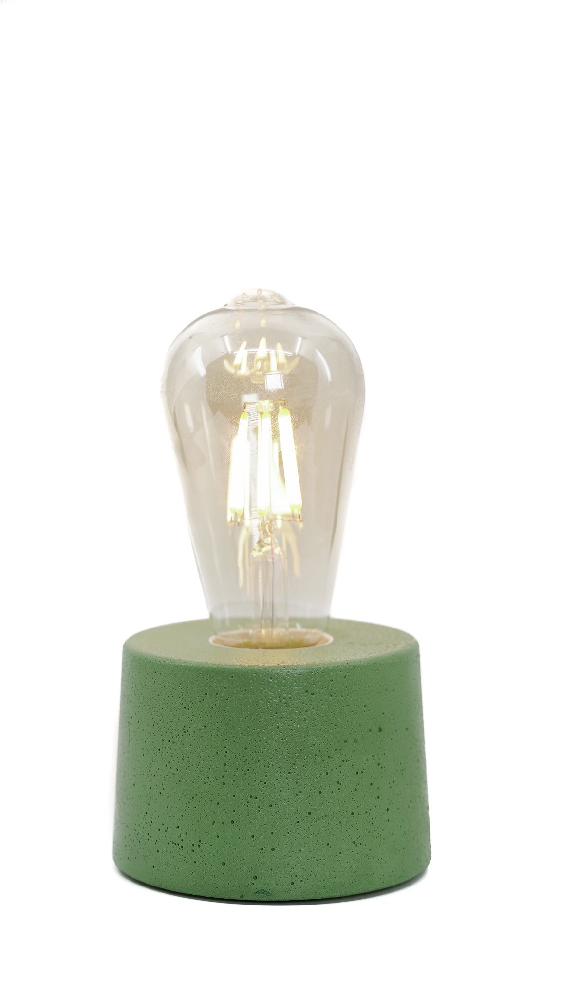 Lampe Cylindre - Béton Vert