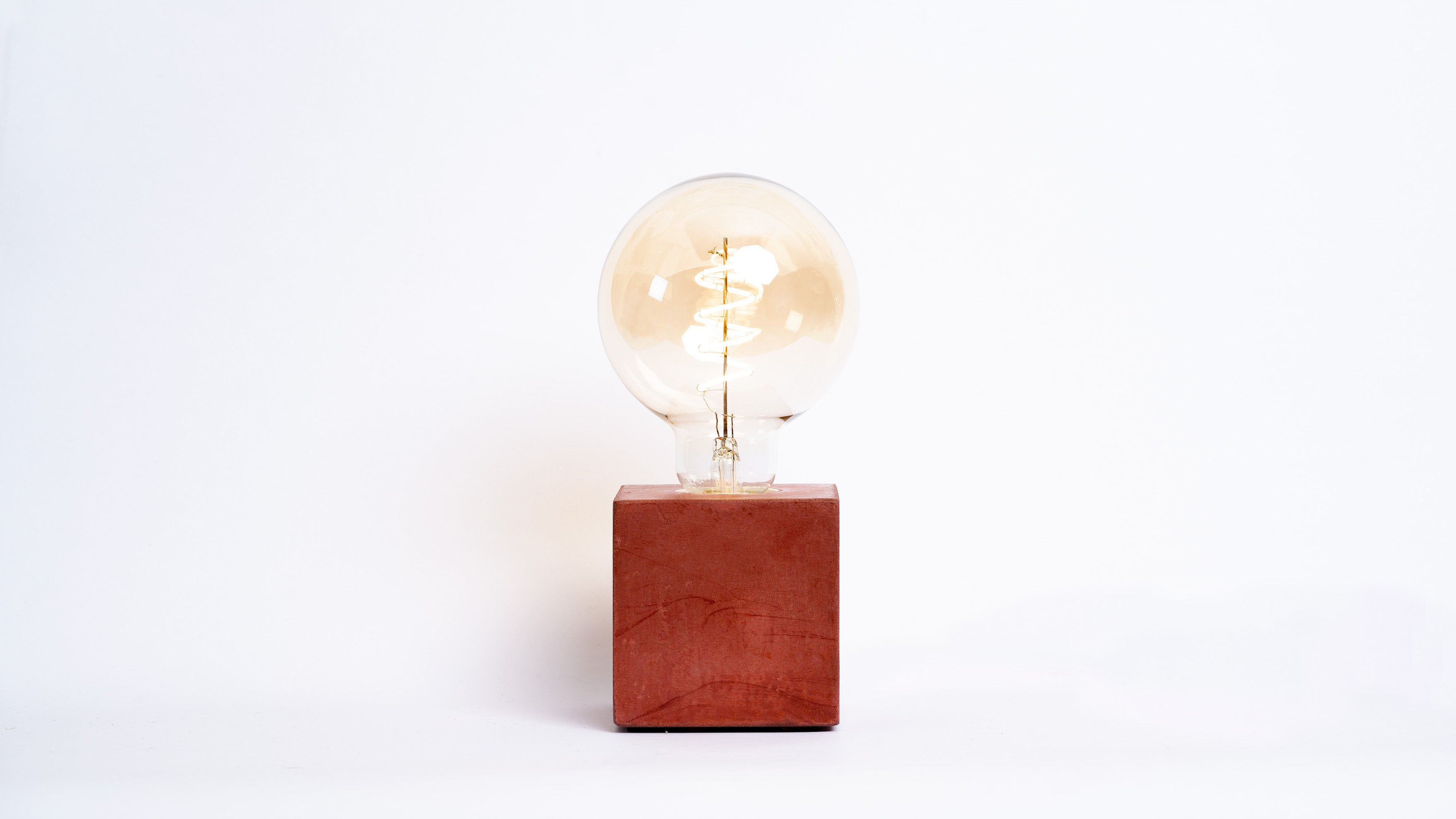 Lampe Cube - Béton Brique