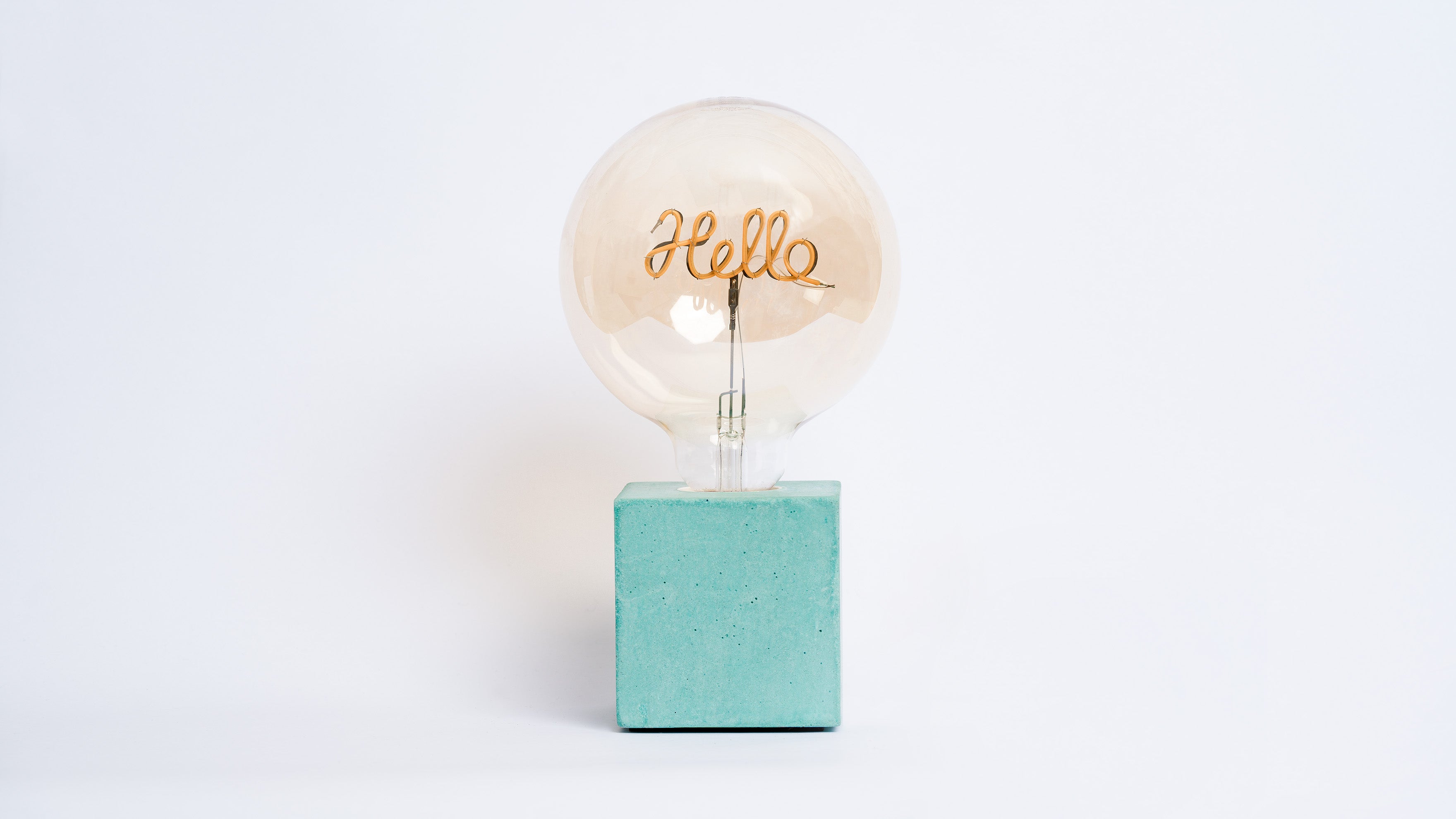 Lampe Hello - Béton Turquoise
