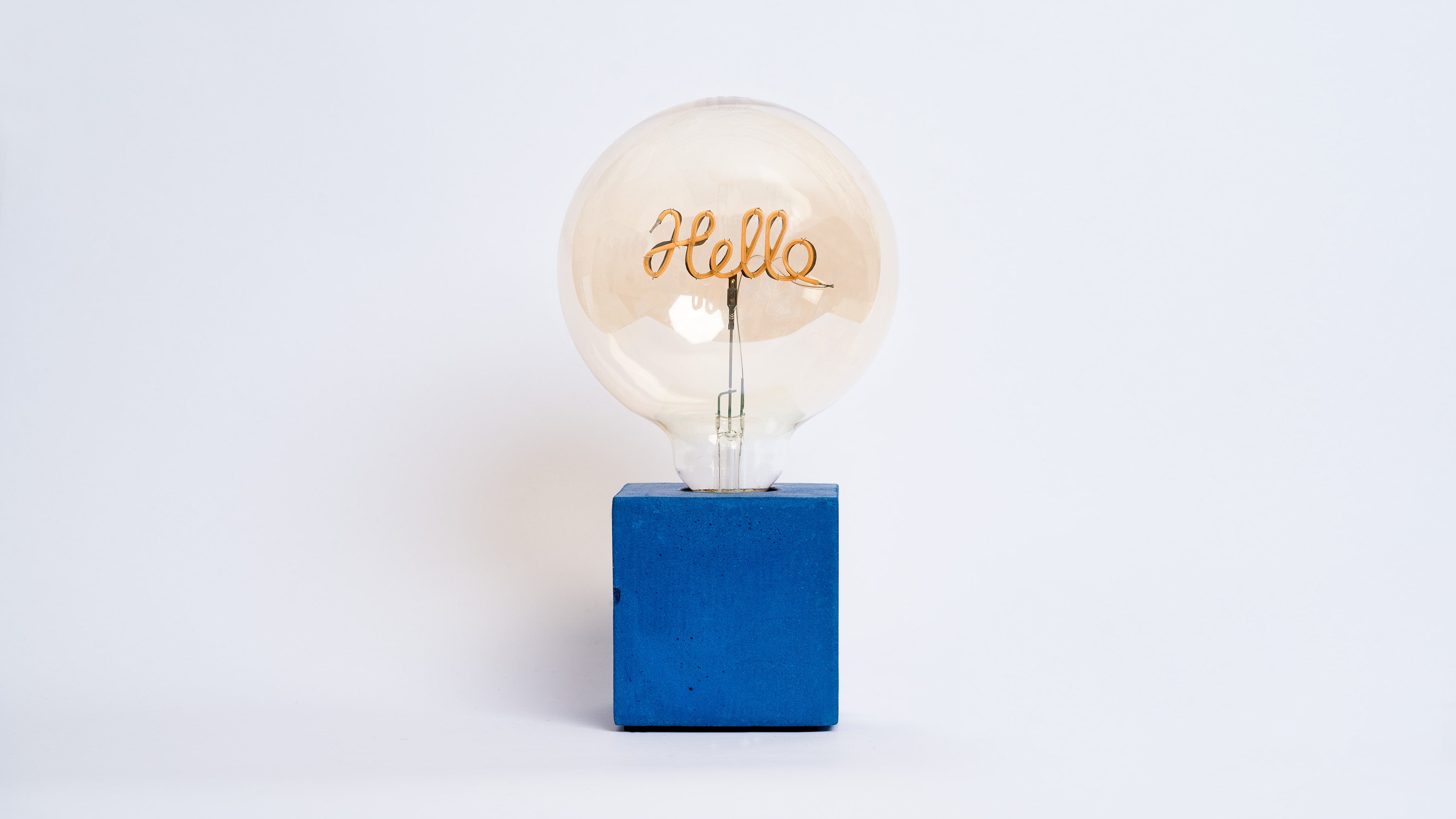 Lampe Hello - Béton Bleu Pétrole