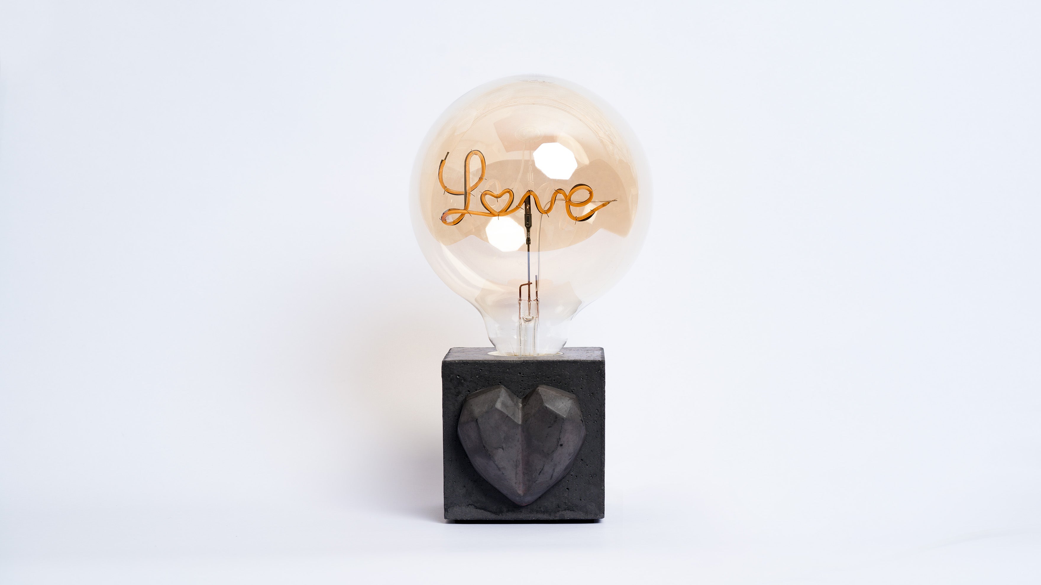 Lampe Love - Béton Anthracite