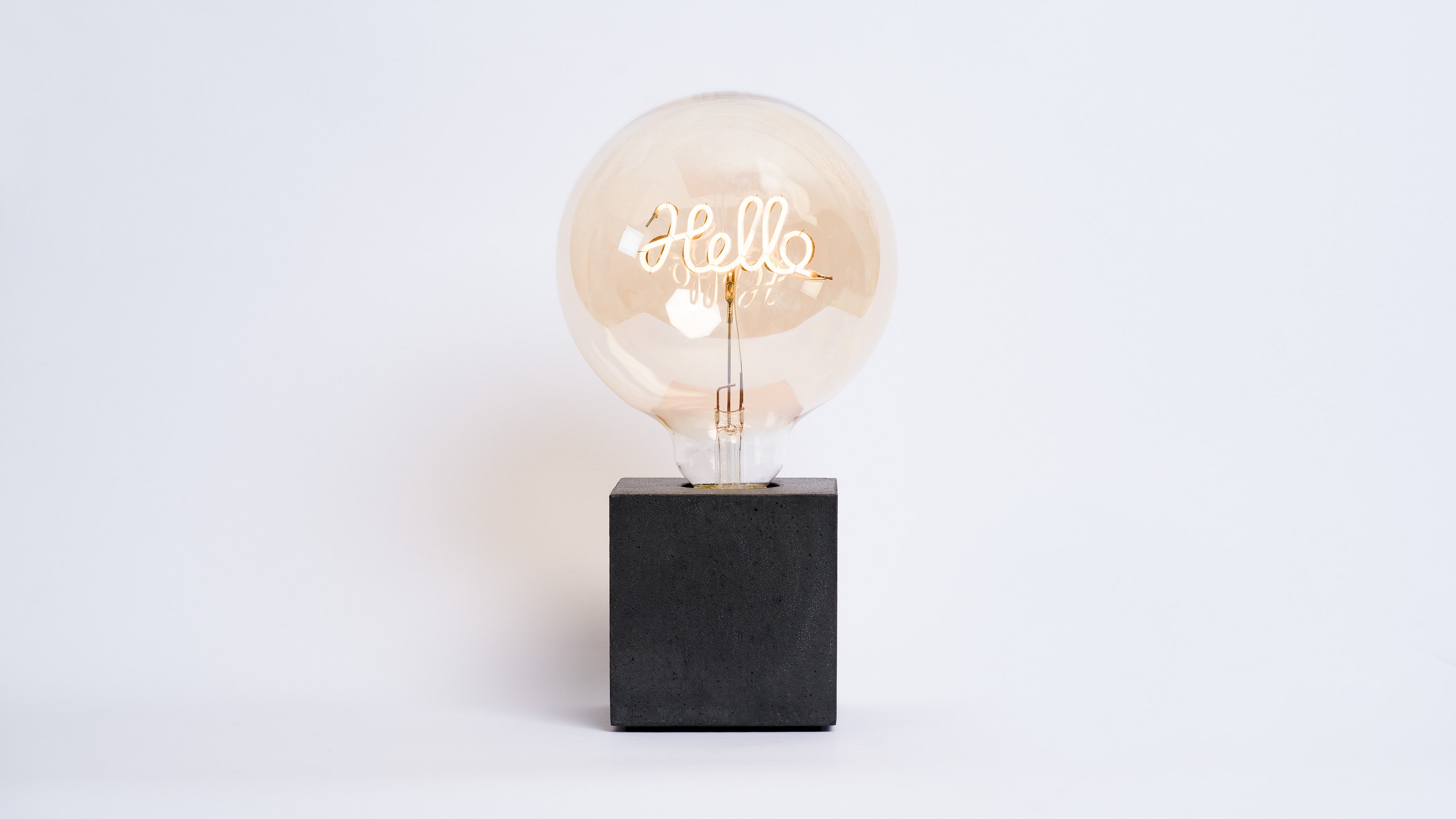 Lampe Cube - Béton Anthracite