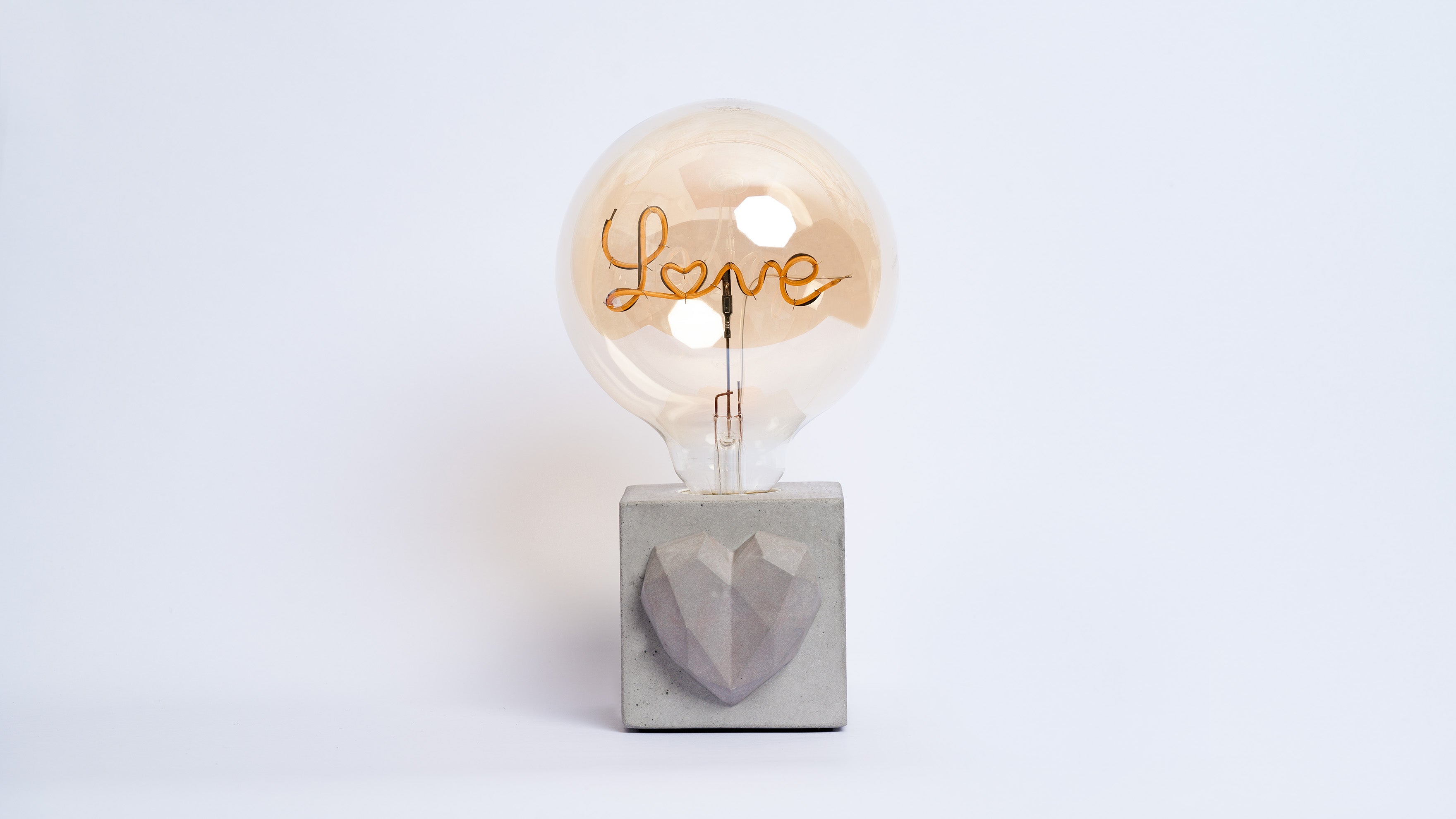 Lampe Love - Béton Gris