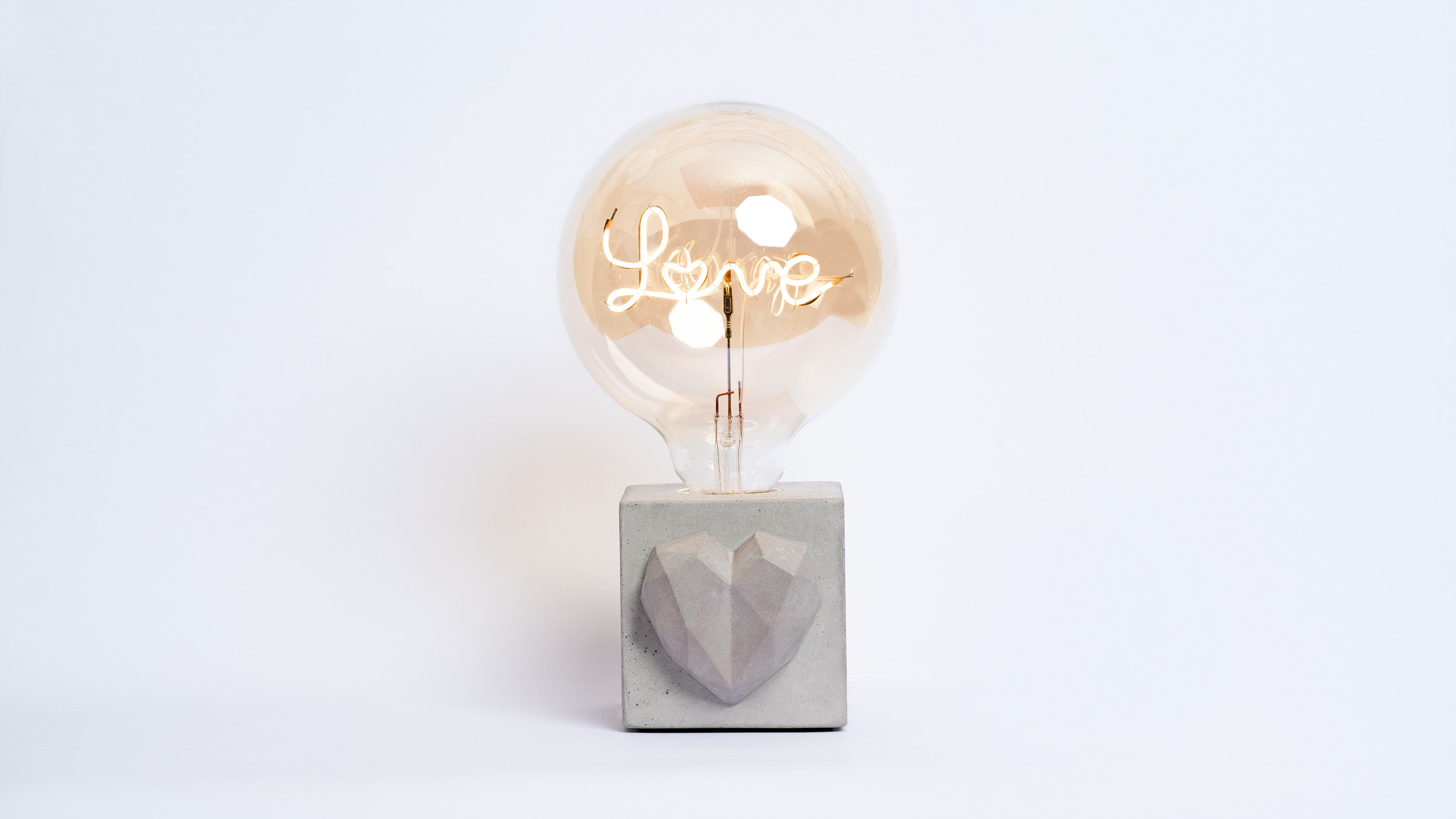 Lampe Love - Béton Gris