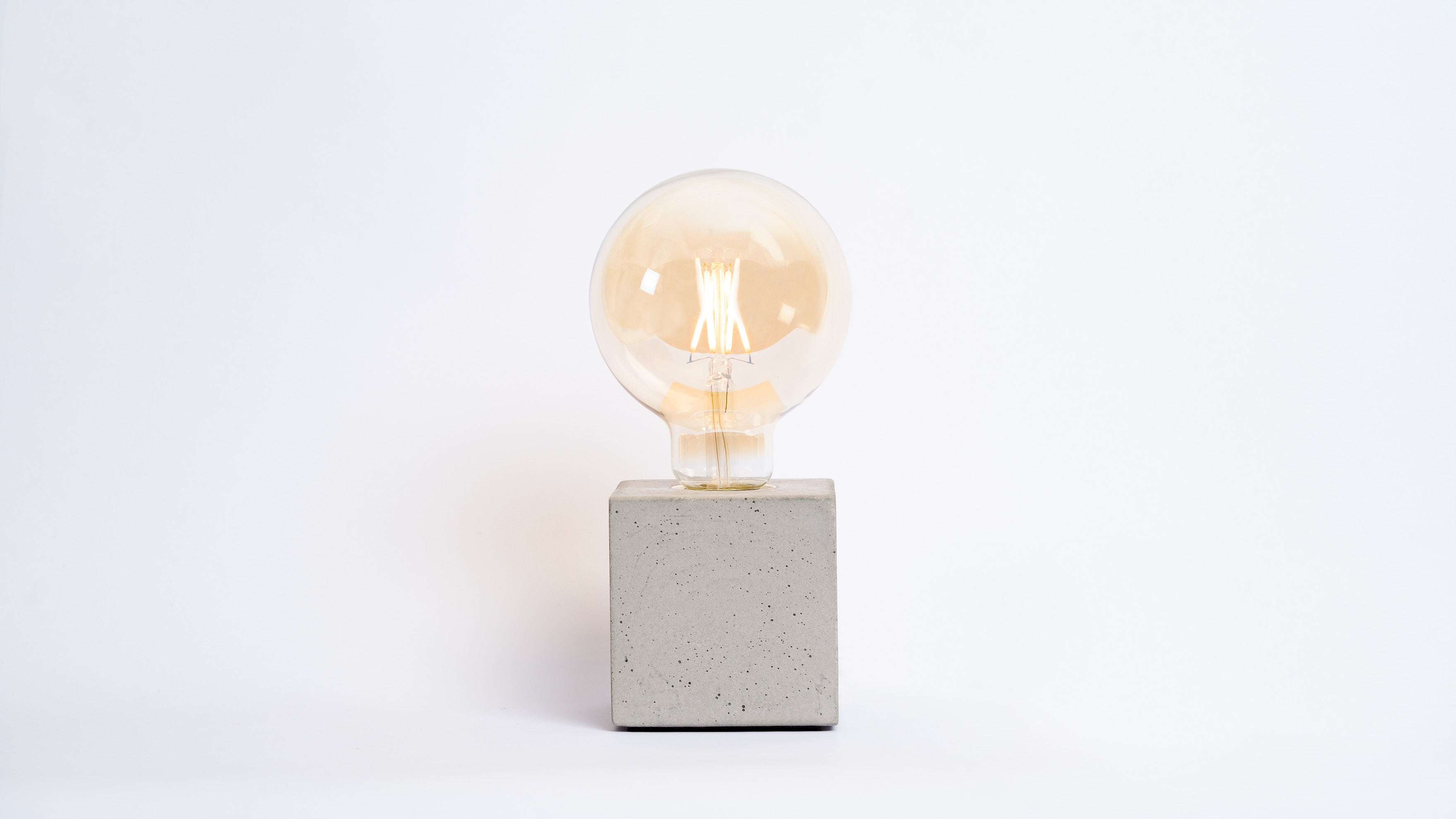 Lampe Cube - Béton Gris