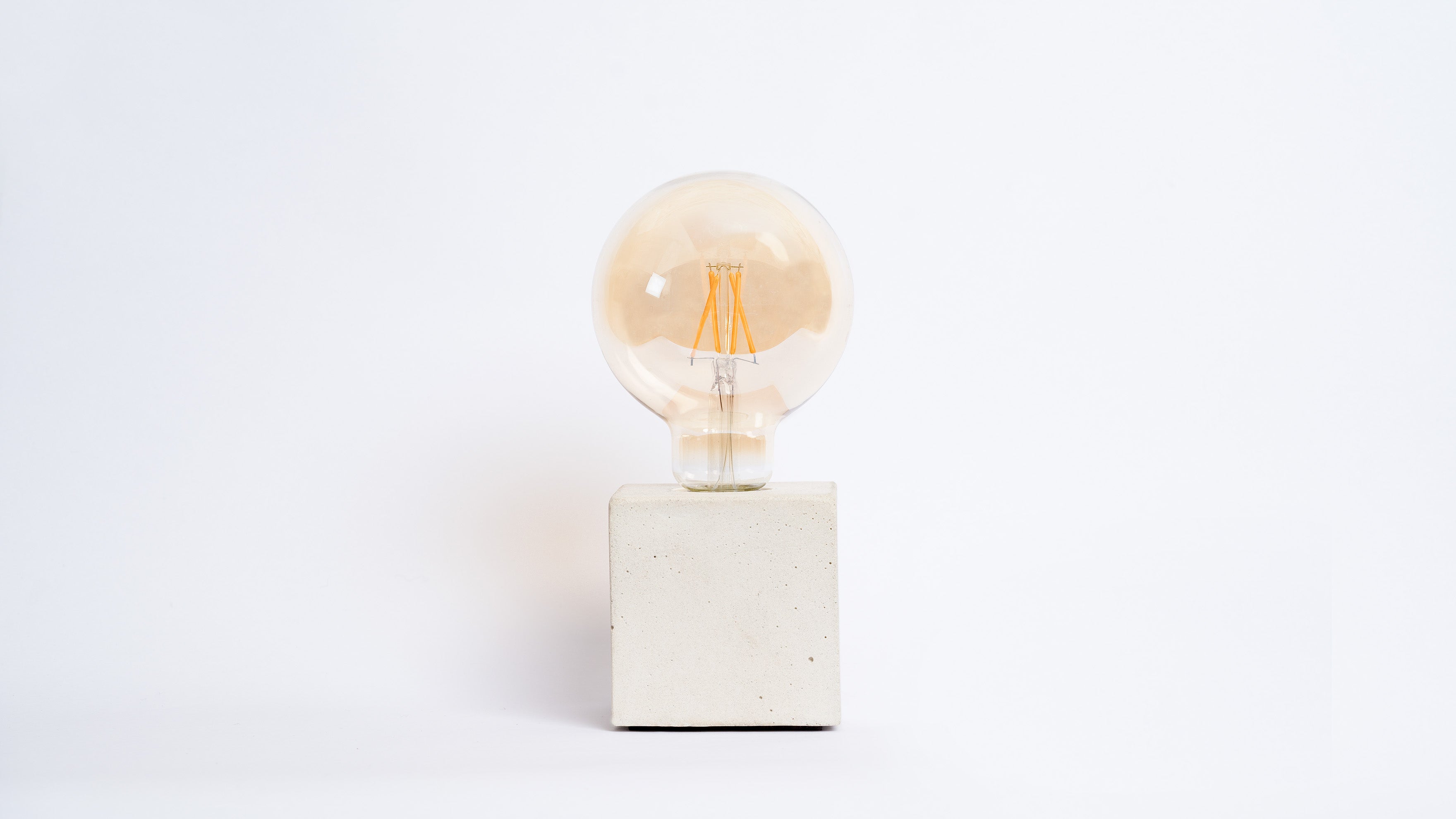 Lampe Cube - Béton Beige