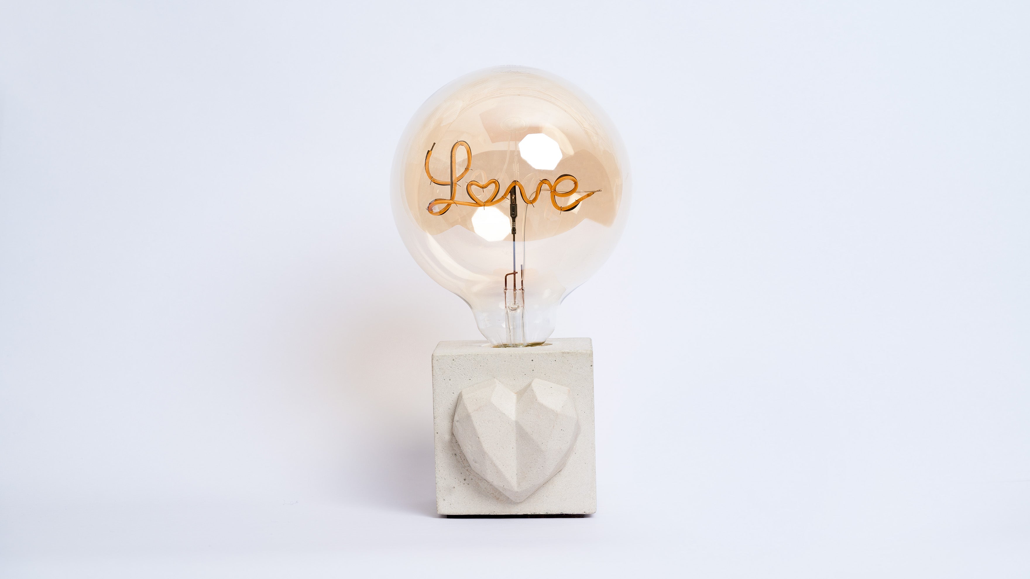 Lampe Love - Béton Beige