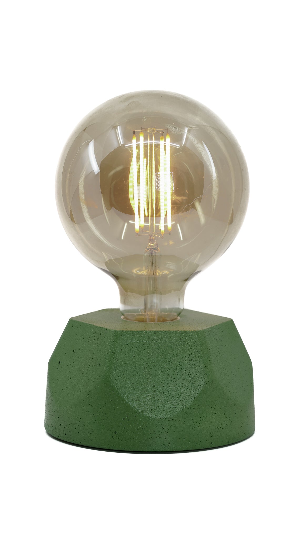 Lampe Hexagone - Béton Vert
