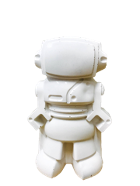 Figurine Robot - Béton Beige