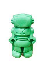 Figurine Robot - Béton Vert