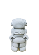 Figurine Robot - Béton Gris