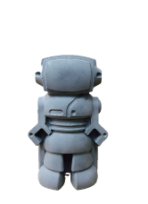 Figurine Robot - Béton Anthracite